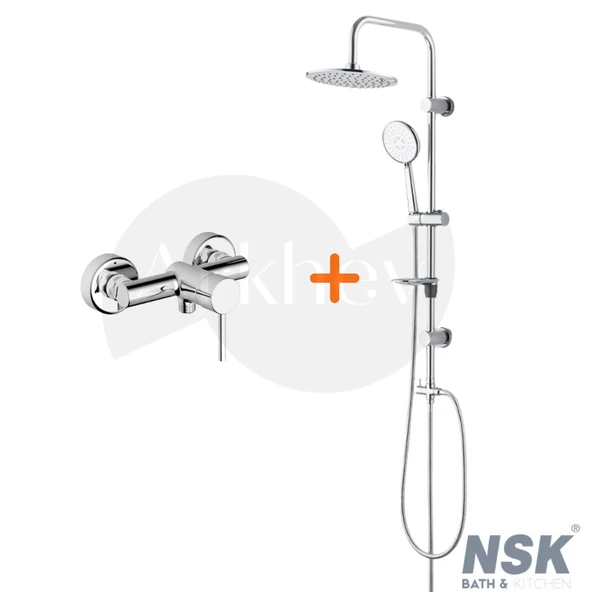 NSK Duş Sistemi ve Jika Duş Bataryası Paketi - Krom ARKHEV0033 ürün görseli