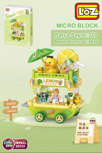 Loz Micro Block Serisi Limonata Arabası 310 Parça Oyuncak Yapım Seti FFLZ-8856 ürün görseli