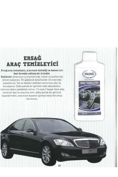 Ersağ ARAÇ TEMİZLEYİCİ 250 ML - Resim 2