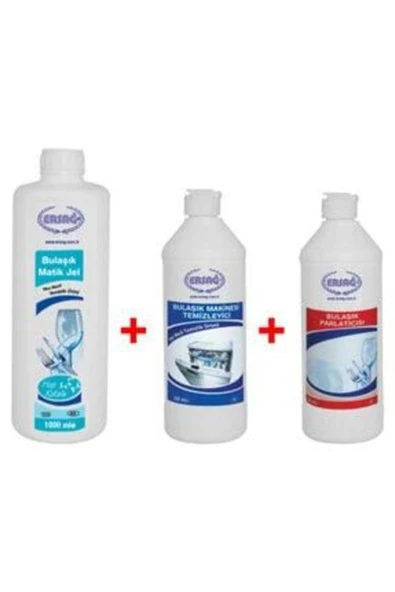 Ersağ Bulaşık Matik Jel 1000ml,Bulaşık Parlatıcısı 500ml,Bulaşık Makinesi Temizleyici 500ml ürün görseli