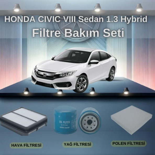 Honda civic viii sedan 1.3 hybrid filtre bakım seti ürün görseli 1