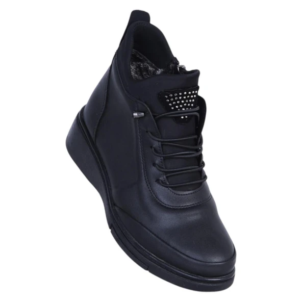 Estelle 840 Cilt Siyah Kadın İçi Kürklü Düz Bot ürün görseli 1