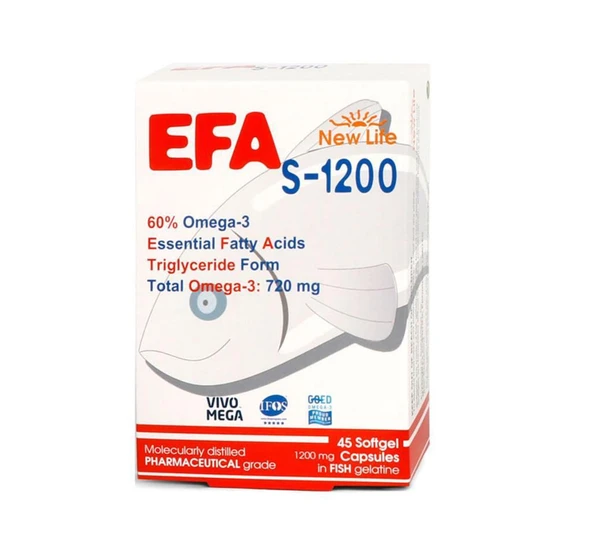 EFA S-1200 Balık Yağı İçeren Takviye Edici 45 Kapsül ürün görseli