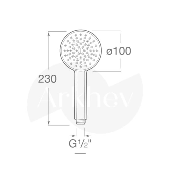 Roca Stella Tek Fonksiyonlu El Duşu - Krom A5B9B03C00 - Resim 2