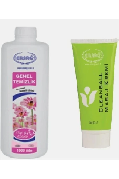 Ersağ GENEL TEMİZLİK + CLEANBALL MASAJ KREMİ 200 ML ürün görseli