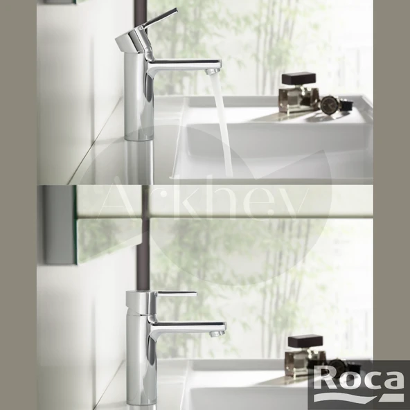 Roca Naia Lavabo Bataryası - Krom / Cold Start A5A3296C00 - Resim 3