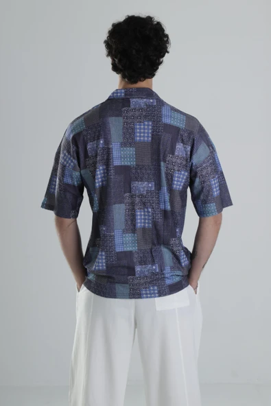 Bürümcük Kumaş Desenli Gömlek COC2476 - Resim 5