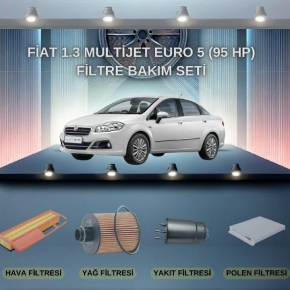 Fiat Linea 1.3 Multijet Euro 5 (95 Hp) Filtre Bakım Seti ürün görseli 1