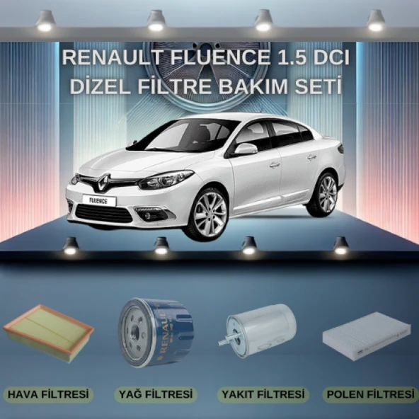 Renault fluence 1.5 dci dizel filtre bakim seti ürün görseli 1