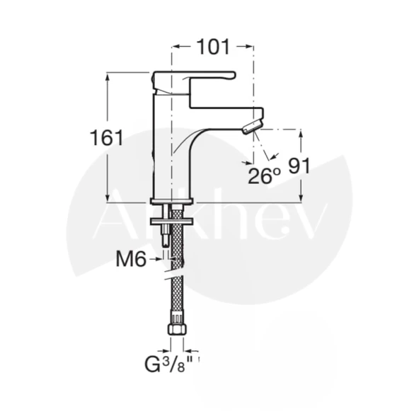 Roca Arola Lavabo Bataryası - Krom A5A3A6AC0Y - Resim 3