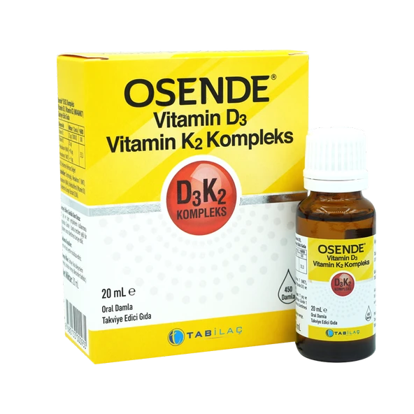 Osende Vitamin D3 K2 Complex Takviye Edici Gıda 20 ml ürün görseli