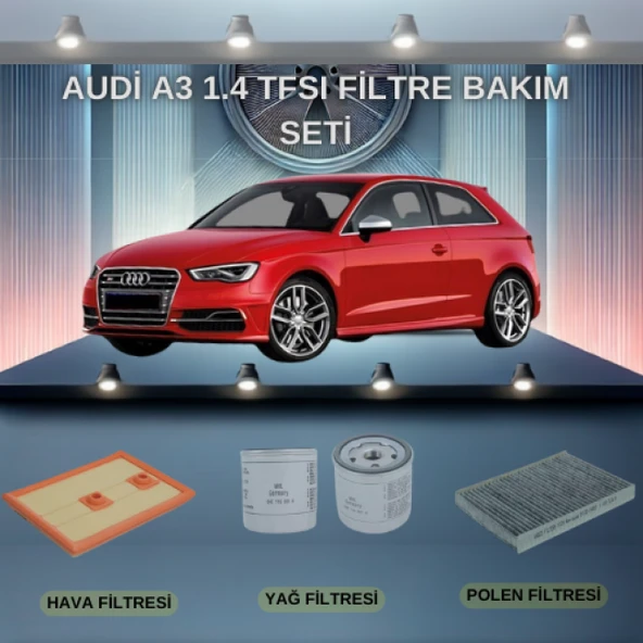 Audi a3 1.4 tfsi filtre bakım seti ürün görseli 1