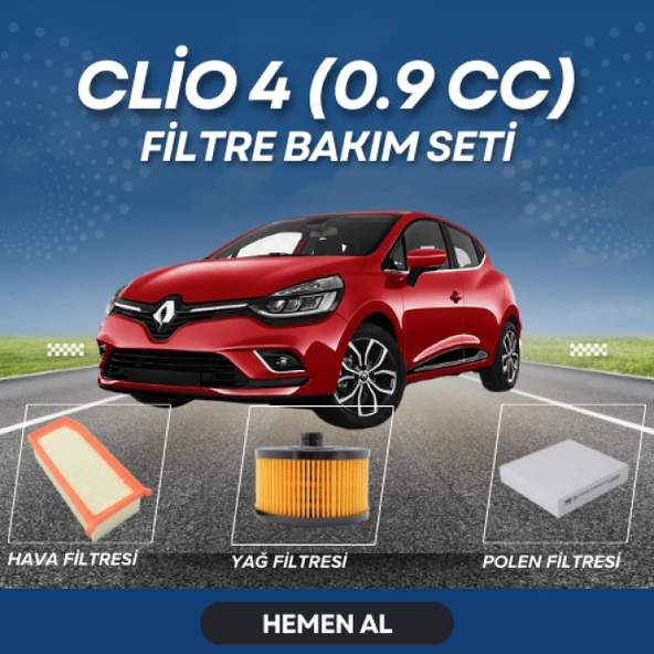 Renault clio 4 0.9 tce filtre bakım seti ürün görseli 1
