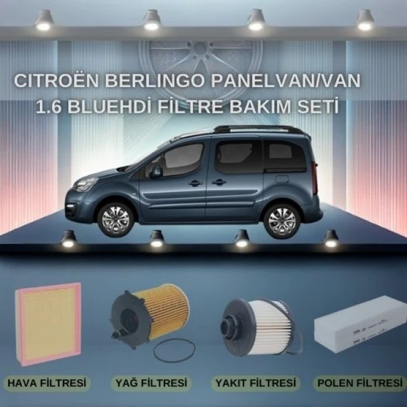 Citroën Berlingo Panelvan/Van 1.6 BlueHDi Filtre Bakım Seti ürün görseli 1
