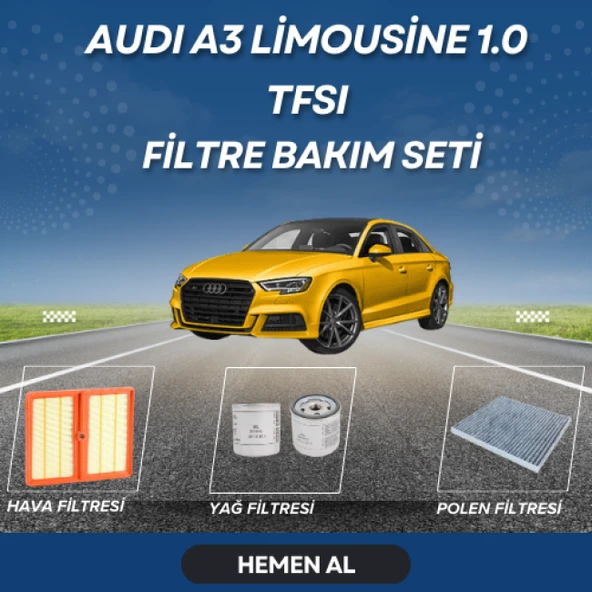 Audi a3 limousine 1.0 tfsi filtre bakım seti ürün görseli 1