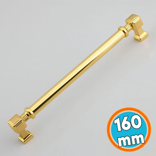 Mobilya Çekmece Mutfak Dolabı Dolap Kulpları Kulb 16 cm Metal Gold Altın Kulp 160 mm ürün görseli