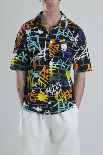 Grafiti Desenli Gömlek COC2109 ürün görseli