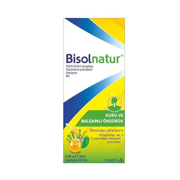 Bisolnatur Doğal İçerikli Öksürük Şurubu 128g ürün görseli