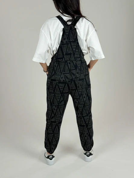 Üçgen Desenli Kadın Salopet COC1100 - Resim 5