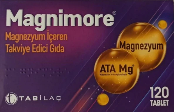 Magnimore Magnezyum İçeren Takviye Edici Gıda 120 Tablet ürün görseli