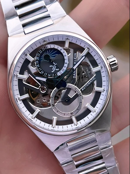 Daniel Klein Otomatik Ve Manuel Kurmalı Mehtap Ve Güneş Kadranlı  3 Atm Erkek Kol Saat FDK.14269.K1 - Resim 4