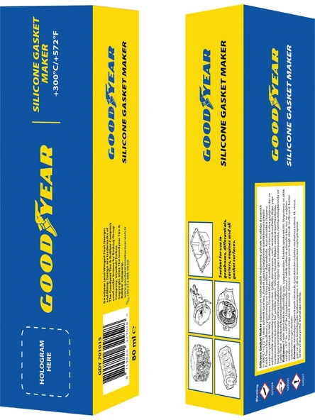 Goodyear 300° Isıya Dayanıklı Siyah Sıvı Conta Tüp Silikon 80 ml - Resim 2
