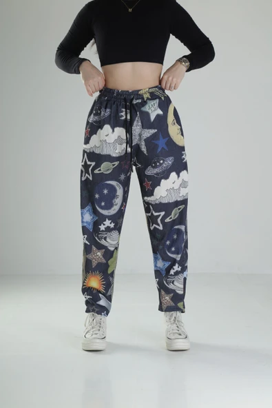 Gezegen Desenli Baget Pantolon COC1676 ürün görseli 1