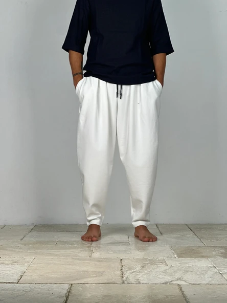 Ekru Pileli Yarım Şalvar COC1273 ürün görseli