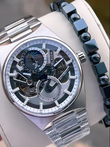 Daniel Klein Otomatik Ve Manuel Kurmalı Mehtap Ve Güneş Kadranlı  3 Atm Erkek Kol Saat FDK.14269.K1 ürün görseli