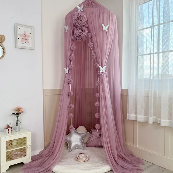 Pamuka Tül Cibinlik Plus Dusty Lilac - Resim 4