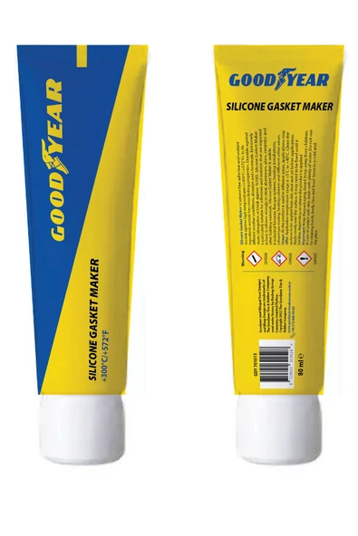 Goodyear 300° Isıya Dayanıklı Siyah Sıvı Conta Tüp Silikon 80 ml ürün görseli 1