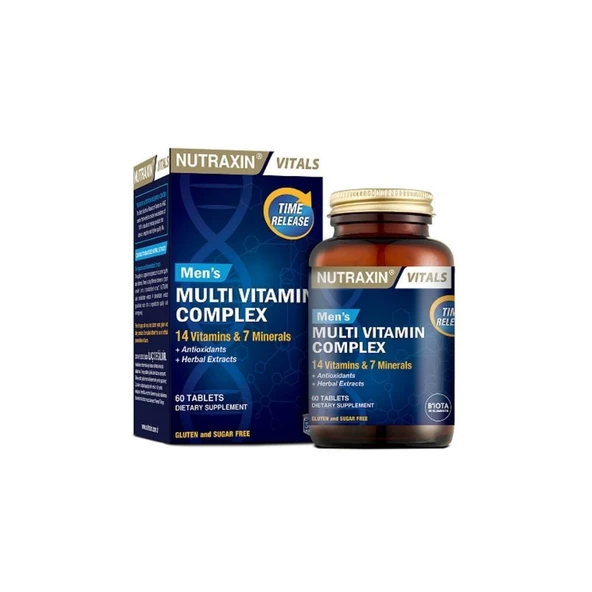 Men's Multi Vitamin ve Mineraller İçeren Complex Takviye Gıda 60 Tablet ürün görseli