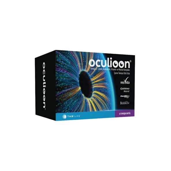 Oculioon Omega-3, Lutein, Zeaksantin, Vitamin ve Mineral İçeren Takviye Edici Gıda 60 Yumuşak Kapsül ürün görseli