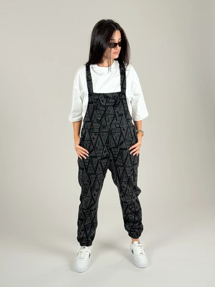 Üçgen Desenli Kadın Salopet COC1100 ürün görseli