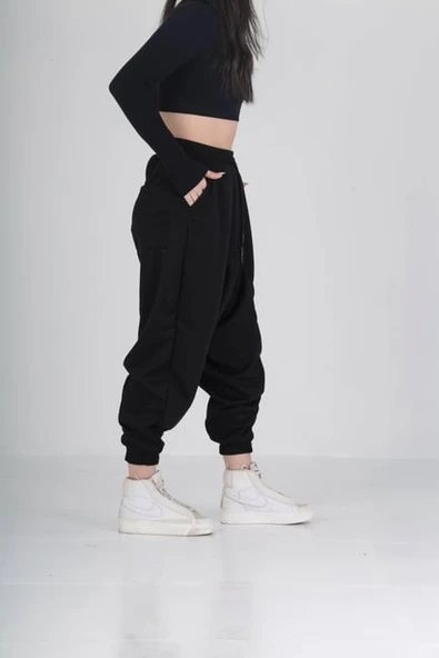 Siyah Spor Şalvar COC1989 - Resim 2