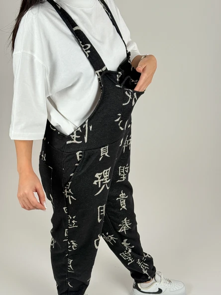 Chinese Desenli Kadın Salopet COC1090 - Resim 3