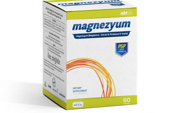 Magnezyum P5P Vitamin B6 İçeren 60 Kapsül ürün görseli