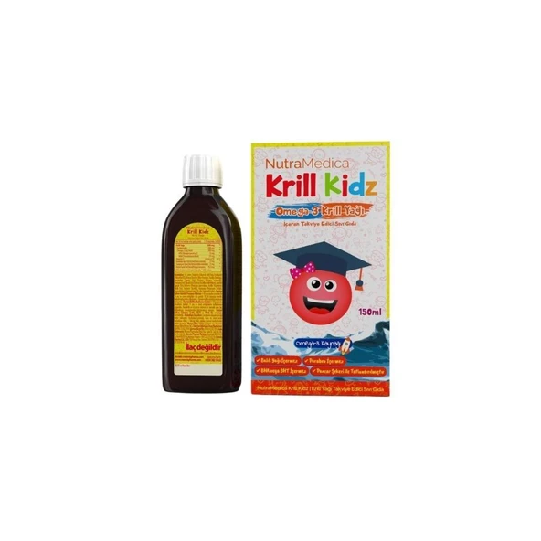 Krill Kidz Omega3 ve Krill Yağı İçeren Takviye Edici Gıda 150ml ürün görseli