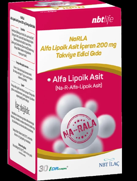 NBT Life NarRLA Alfa Lipoik Asit 30 Kapsül (Alpha Lipoic Acid) ürün görseli