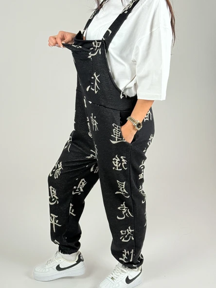 Chinese Desenli Kadın Salopet COC1090 - Resim 2