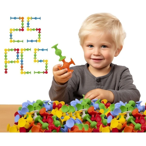 Think Master Luxury Vakum Molekül 25 Parça Yapı Taşları Fidget Duyusal Eğitici Oyuncak 1 Adet ürün görseli