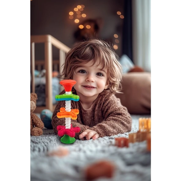 Think Master Luxury Mini Spinny Eğitici Oyuncak Dönen Eğlenceli Kuleler Motor Becerisi Gelişimi ve Duygusal Zeka Oyunu 1 Adet ürün görseli