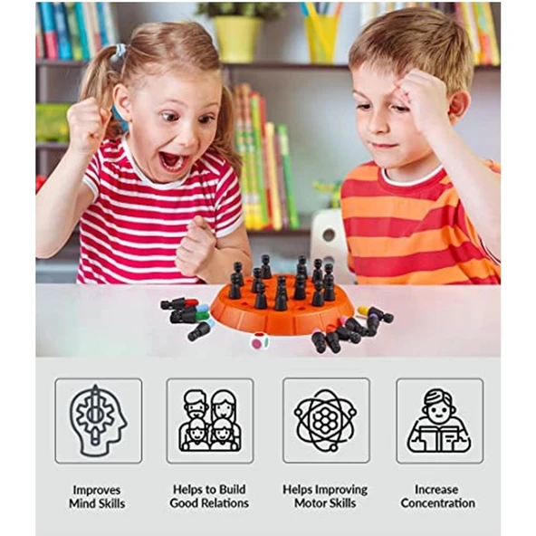 Think Master Memory Chess Zeka Oyunu - Renklerle Hafıza ve Zihin Geliştirme Satrancı, Çocuklar Için - Resim 3