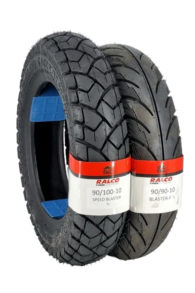 RALCO TYRES 90/100-10 VE 90/90-10 (TUBELESS - DUBLEKS) MOTOSİKLET LASTİK TAKIMI - Resim 2