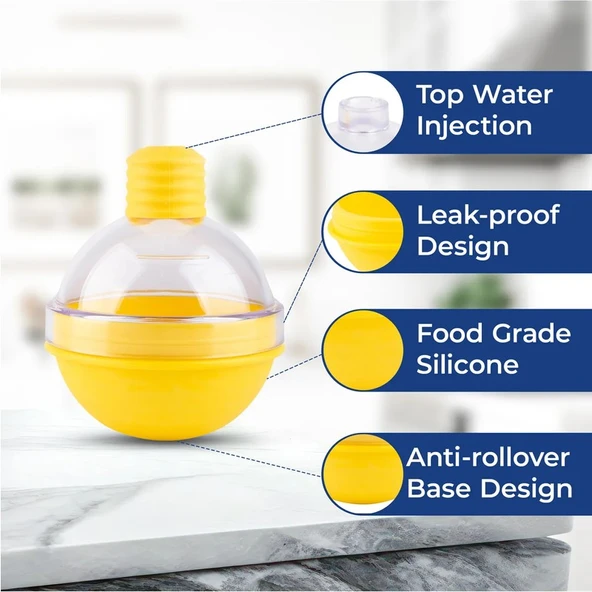 Milano Home Büyük Buz Kalıbı, Yuvarlak Buz Kalıbı, Buz Küpü Kalıbı, Silikon Buz Kalıbı, Küre Buz Kalıbı, Bomba Buzluk - Resim 4