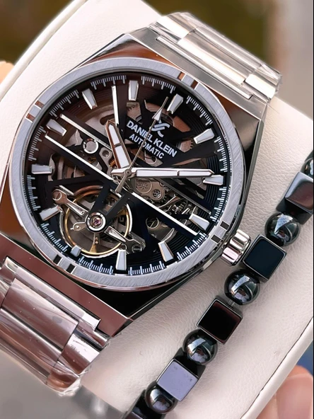 Daniel Klein Otomatik Mehtap Ve Güneş Kadranlı Bileklik Hediyeli 3 Atm Erkek Kol Saat FDK.14268.K2 ürün görseli