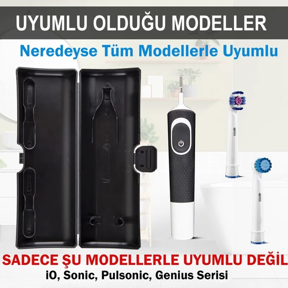 ibrush Oral B Uyumlu Şarjlı Diş Fırçası Yedek Başlığı Koruma Kabı Saklama Kabı Hijyenik Seyahat Kutusu - Resim 5