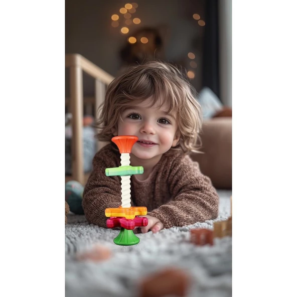 Think Master Luxury Mini Spinny Eğitici Oyuncak Dönen Eğlenceli Kuleler Motor Becerisi Gelişimi ve Duygusal Zeka Oyunu 1 Adet - Resim 2