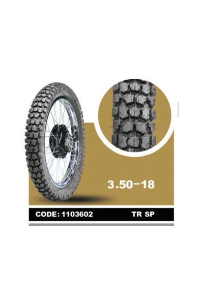 IRAN YASA TIRE&RUBBER Motor Lastik 350-18 TT(İç Lastikli tip,) OFFROAD lastiğİ - Resim 6