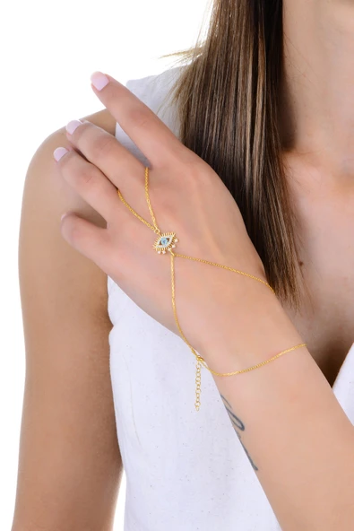 Gümüş altın yaldızlı zirkon taşlı lareyn şahmeran SGTL13011GOLD ürün görseli